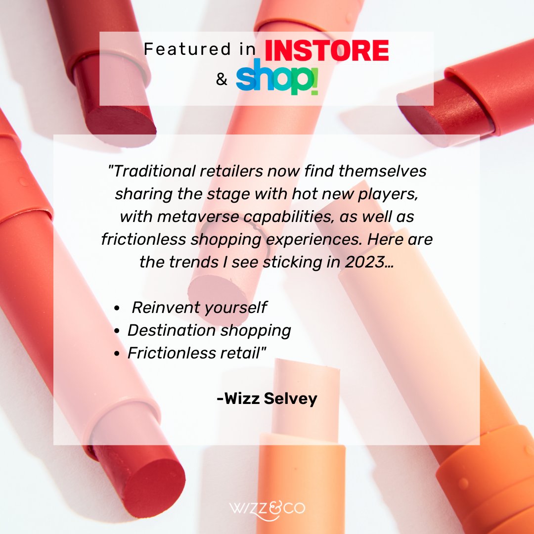 I wrote an article for @Maddynessuk on the retail trends I am predicting:⁠
⁠
1. Re-invention of the high-street⁠
2. Destination shopping⁠
3. Frictionless retail⁠
4. Deep digitisation⁠

Read more: maddyness.com/uk/2023/04/06/…

#retailtrends #consumer #digitaltrends