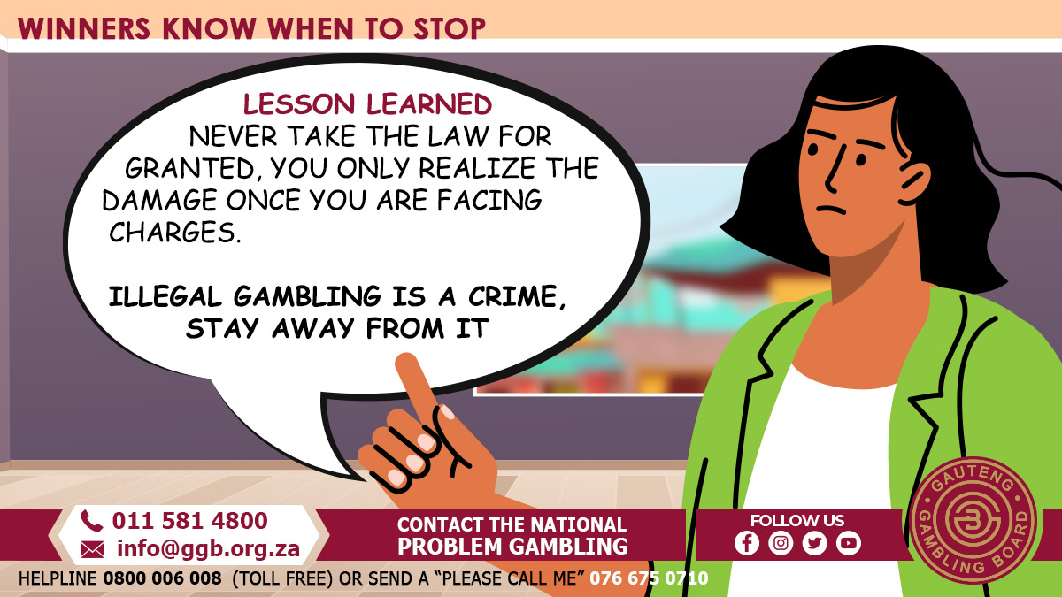 Gautenggamblin's tweet photo. llegalgambling, #gautenggamblingboard, #gamblesafe, #illegalgamblinghurts, #winnersknowwhentostop, #gambling https://t.co/uc5TPFKzm2