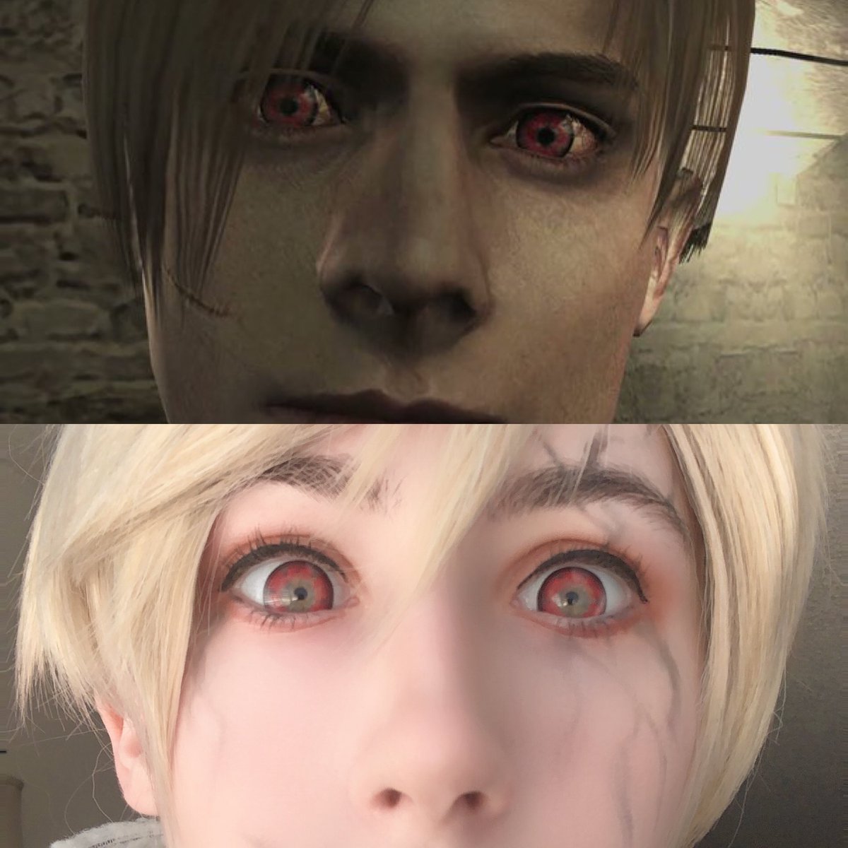 BrandoCosplay's tweet photo. Your timeline has been cursed, youre welcome #re4 #leonkennedy https://t.co/2Y9NxQUKLE