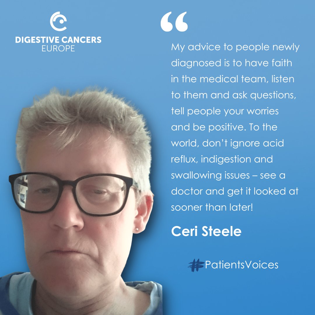 dice_europe's tweet image. Let&apos;s meet Ceri, an active woman who was diagnosed with #OesophagealCancer at 55. Despite experiencing difficulty swallowing, she dismissed it as eating too quickly. Her story is a powerful reminder to listen to our bodies. #PatientsVoices 👉 digestivecancers.eu/patient-story/…