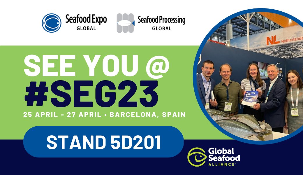 Our team is heading to Barcelona! 🇪🇸
Will you be at Seafood Expo Global this week? Come say hi to GSA! 👋

👉 stop by our stand 5D201
👉 get all of our updates at our Stakeholder Update + Luncheon on Wednesday at 11:30 in Room CC1.4 

More: bit.ly/43Qrld9
#SEG2023 #SEG23