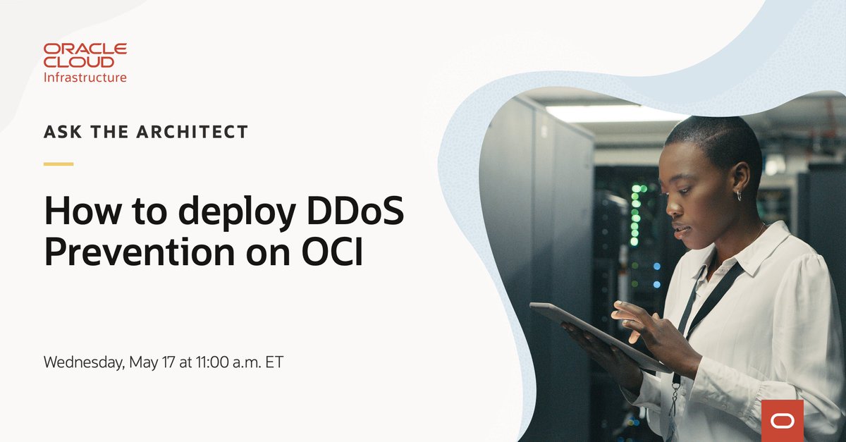 Paolo Kreth (@paolokreth) on Twitter photo Protect your network from #DDoS attacks by running Layer 3 and 4 Mitigation Service, built natively into <a href="/OracleCloud/">Oracle Cloud</a> Infrastructure. Register to learn more: social.ora.cl/6012OrGPo #OCI Protect your network from #DDoS attacks by running Layer 3 and 4 Mitigation Service, built natively into <a href="/OracleCloud/">Oracle Cloud</a> Infrastructure. Register to learn more: social.ora.cl/6012OrGPo #OCI