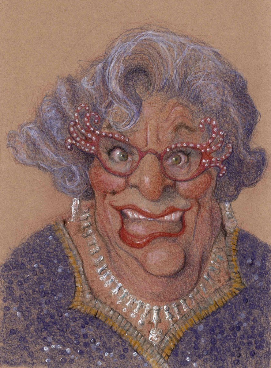 Dame Edna. RIP Barry Humphries.#DameEdna #DameEdnaEverage #BarryHumphriesRIP @SGFADrawing @procartoonists @iscacaricatures @The_Big_Draw @Drawinglives