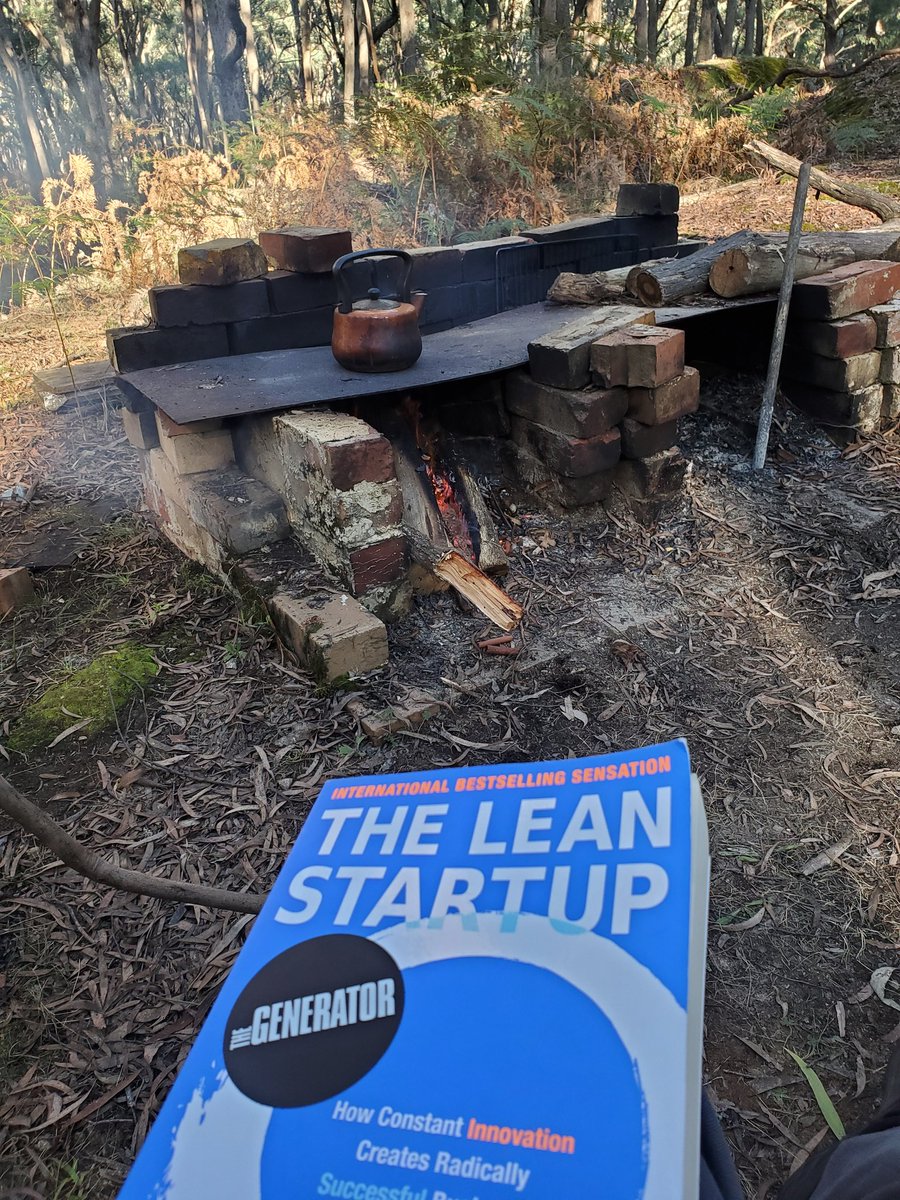 Reading up on starting a startup while waiting for the billy to boil out bush. 

Thanks @monashGENERATOR for the library book.