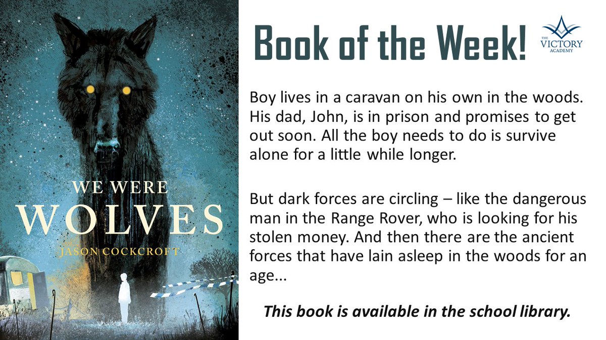 TheVA_Chatham's tweet photo. The Book of the Week is We Were Wolves by Jason Cockcroft 📚 This is available from the school library.
#bookoftheweek #wewerewolves #wearevictory #weareone #proudtobeTSAT https://t.co/ZNUxsxR6OT
