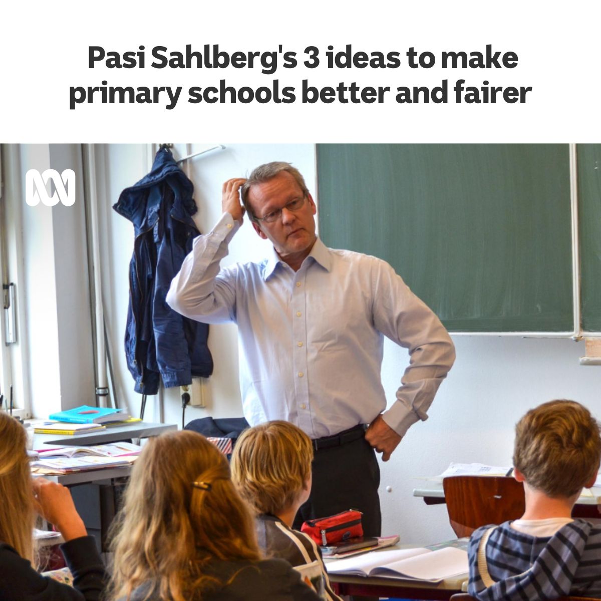Finnish educator <a href="/pasi_sahlberg/">Pasi Sahlberg</a> has studied education systems, analysed education policies and advised education reforms around the world. He has 3 ideas to make Australian primary schools better and fairer places: ab.co/3oBy8ar