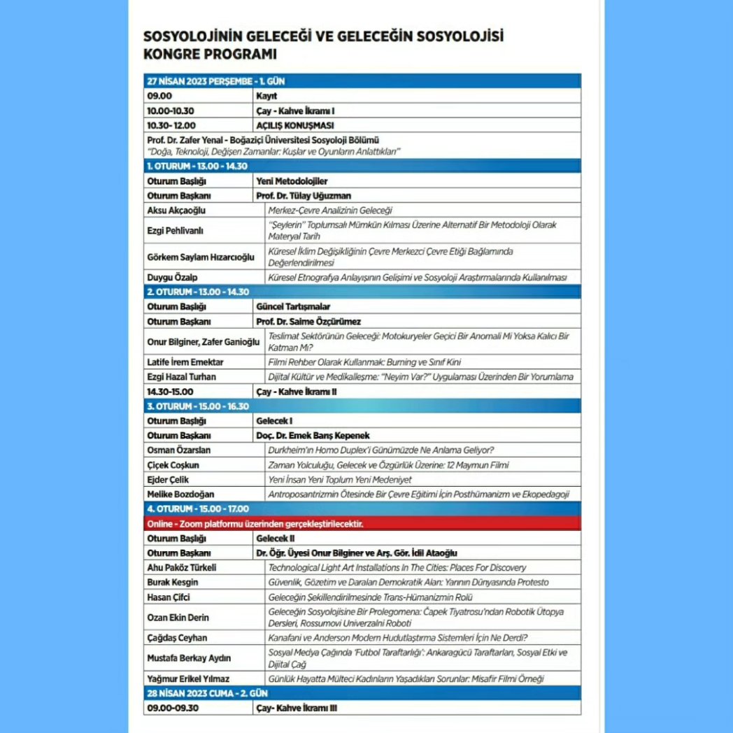 Başkent Üniversitesi Sosyoloji Bölümü tweet media