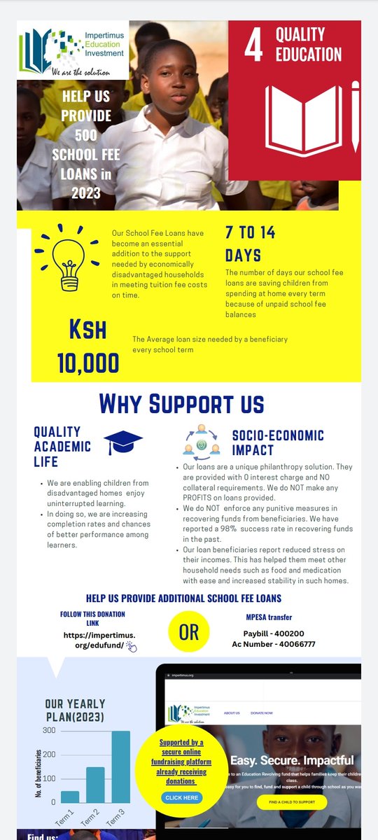 Unlimited access to quality education is the proven way out of cycle challenges for children. However, children still spend 3 to 14 days every term on account of unpaid tuition fees at all level of education. 
 
lght.ly/7oh64ag
#Educationrevolvingfund
#Educationfinance
