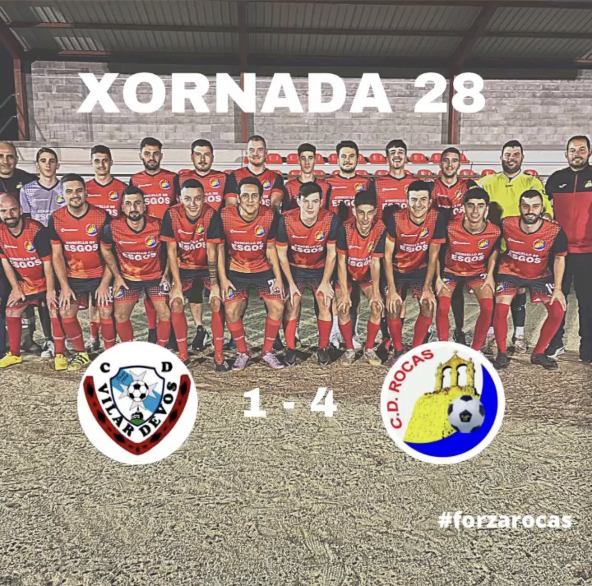 CDRocas's tweet photo. ❗️XORNADA 28❗️

CD Vilardevós 1-4 CD Rocas
⚽️⚽️ Aarón 
⚽️ Messi
⚽️ Pablo https://t.co/z1luCraM2D