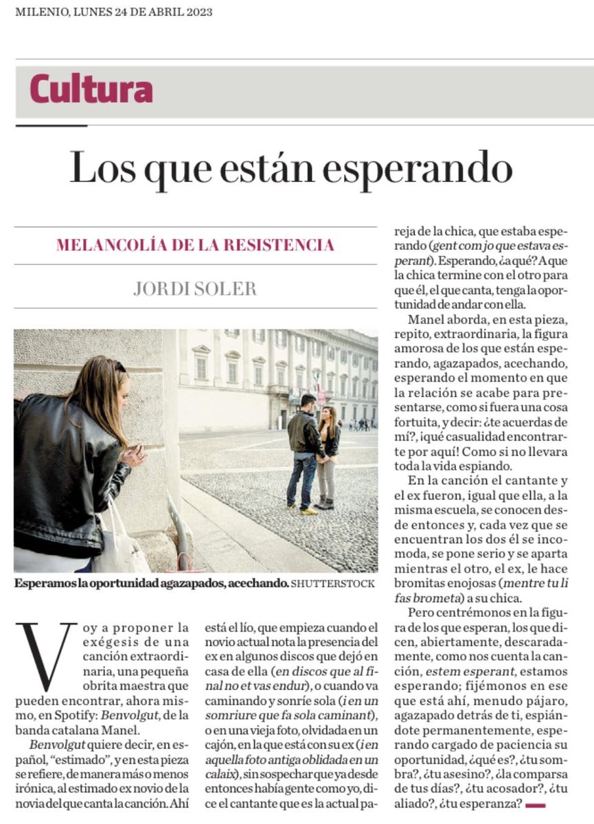 jsolerescritor's tweet photo. Los que están esperando (o los que se agazapan). Mi artículo de los lunes ⁦@mileniodiario⁩ ⁦@Milenio⁩ https://t.co/OBZm4ID1xY