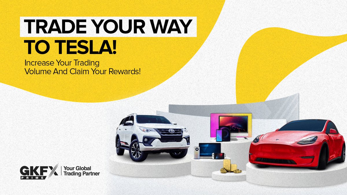 GKFXPrimeGlobal's tweet photo. Increase your trading volume and claim your rewards! GKFX Prime is offering you a chance to win a Tesla, Toyota Fortuner, iPhone 13, and other great prizes!

To learn more details about the campaign please click the link:
https://t.co/sFQiIXnRRZ
.
#GKFXPrime #Tesla #campaign https://t.co/21g8WtFlYw