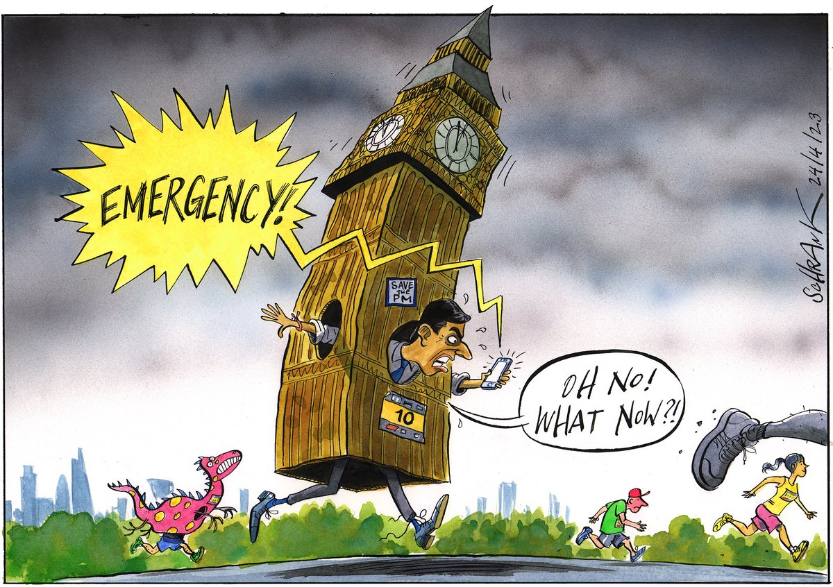 schrankartoons's tweet photo. My #cartoon for @thetimes of 24/4/23
#RishiSunak #londonmarathon2023 #emergencyalert
#EmergencyAlerts #emergencyalertuk #DominicRaab https://t.co/hfXrz0Qk2N