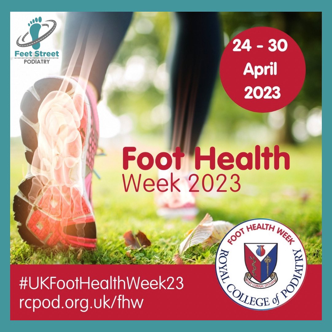 It’s #UKfoothealthweek23 🥳
🤔 Did you know?
👣 Each foot has 26 bones, 33 joints &amp; over 100 muscles, ligaments &amp; tendons. These constantly adapt to keep you flexible &amp; moving
📲 If you’re having foot pain we can help! Contact us or book online: feetstreet.co.uk/book-now/