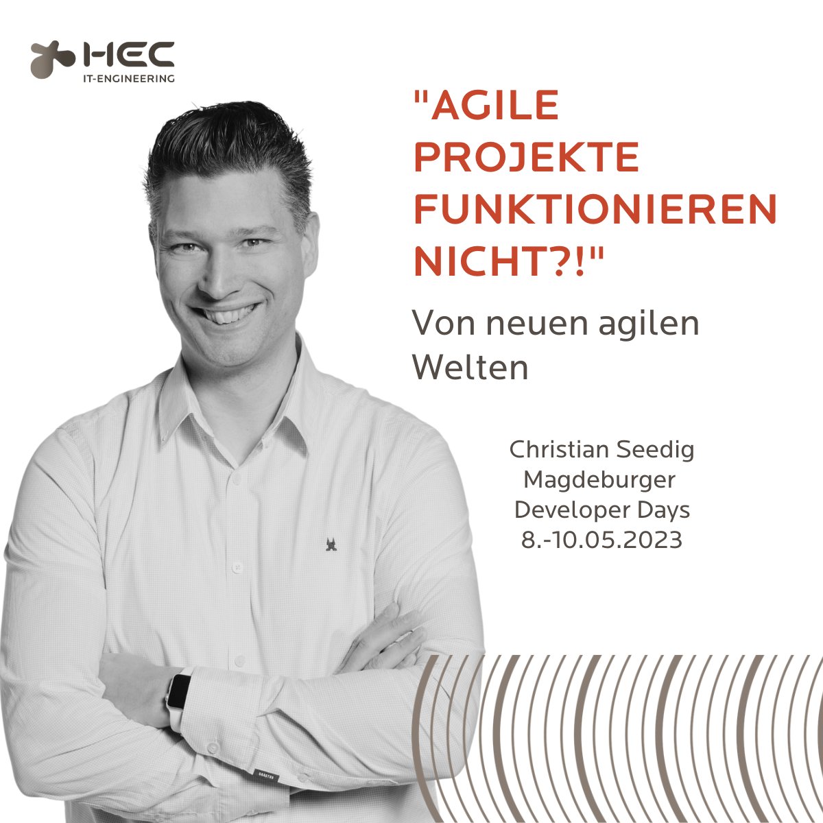 HECGmbH's tweet photo. Wir machen jetzt alle #Projekte agil!", heißt es oft in Firmen. Nur leider klappt das häufig nicht richtig, weiß Christian Seedig, Agiler Berater der HEC. Bei den @devdaysMD  verrät er am 9. Mai, wie #Agilität in #IT-Projekten dennoch gelingen kann: https://t.co/SLaawtL3JY https://t.co/rOkswByVoM