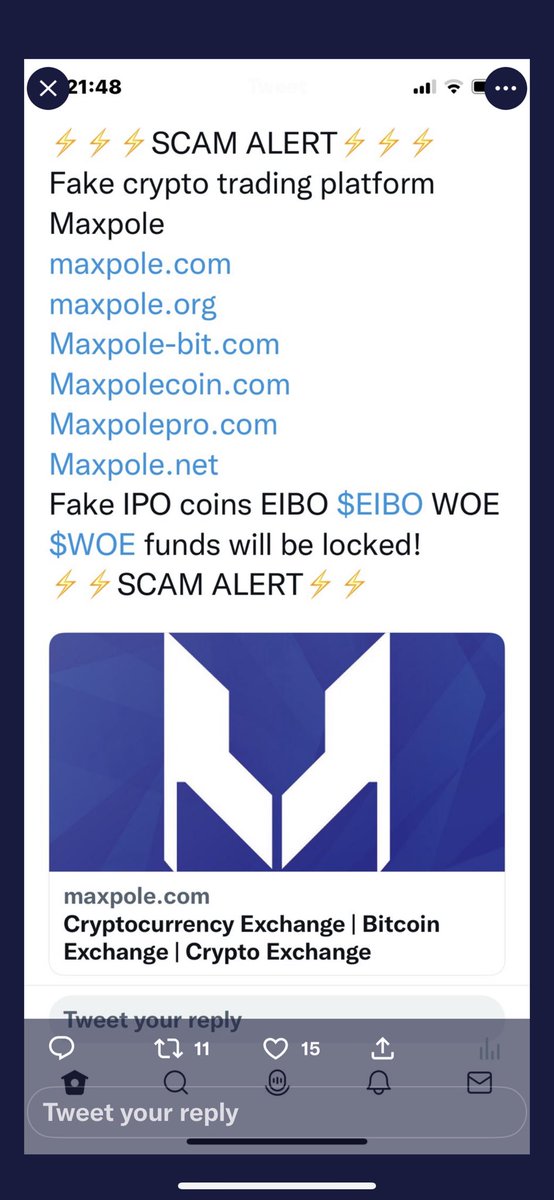 maxpole.com is another leading Asian scam exchange . The site  IPO a fake coins. This site run by criminal org,with help of Asian girls 👧. Pls don’t invest here . Your fund will be locked 🔒