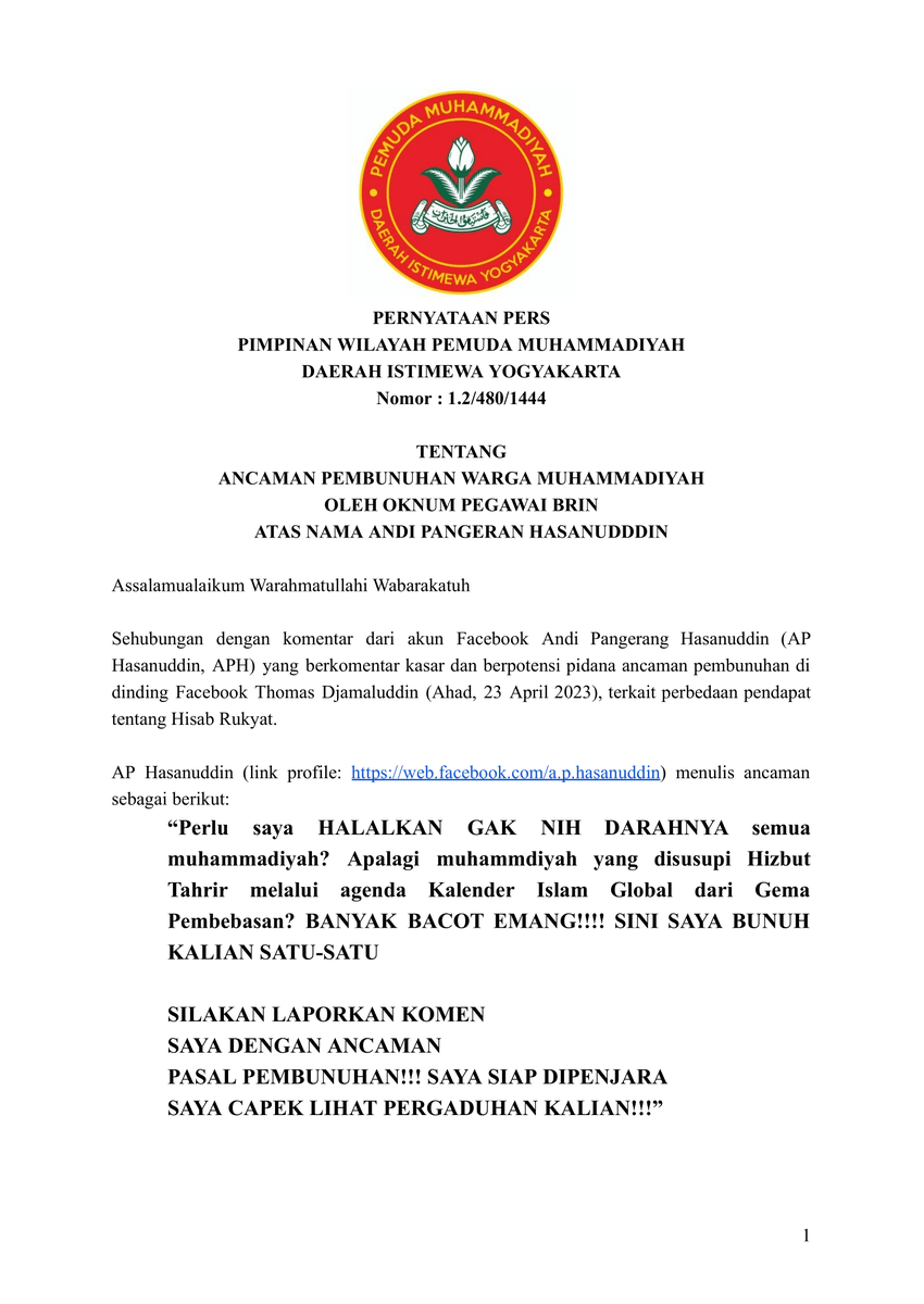 Pemuda Muhammadiyah D.I. Yogyakarta tweet media