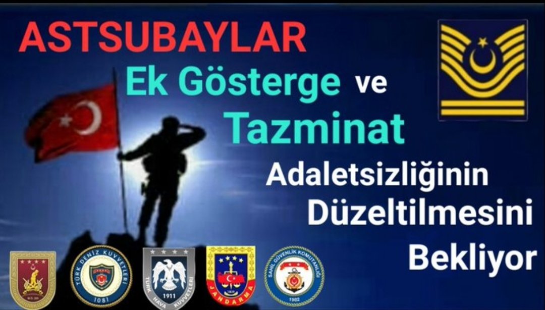 imaynubire57807's tweet photo. #GüçlüTemadGüçlüAstsubay tazminat statü hakkımız Onur meselemizdir 
@RTErdogan @FOXhaber  @tv100
@NureddinNebati @kilicdarogluk @suleymansoylu @meral_aksener
@tcsavunma @HMBakanligi
@mustafaelitas @AhmetAYDIN_02
@fuatoktay @ShowTv
@CHPMuratBakan @szctelevizyonu @halktvcomtr https://t.co/GCXNwqu9XV