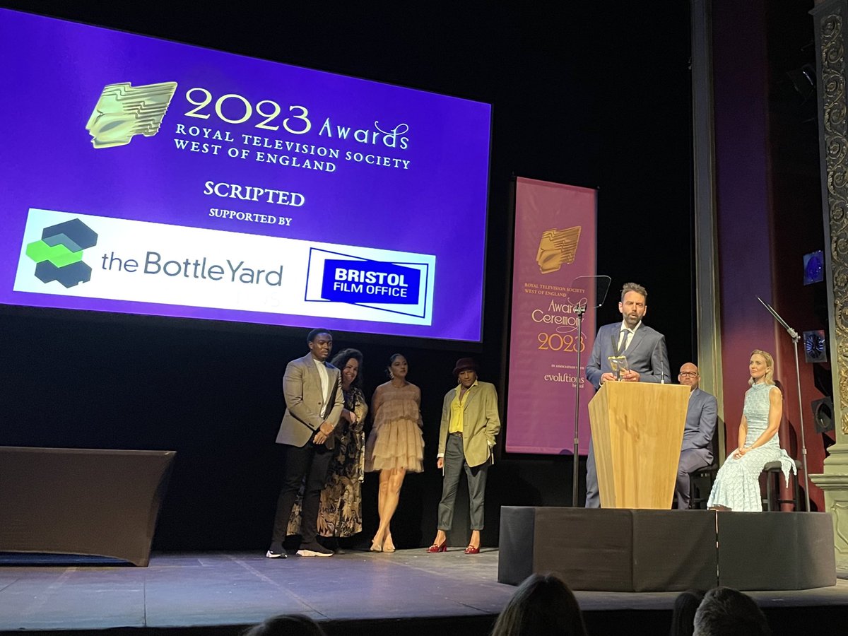 What a night✨ #RTSWOE
Congrats to all the @RTS_Bristol winners & nominees! An extra cheer from all of us at TBY & BFO for those we hosted & assisted 😊 
🏆Scripted: The Outlaws @bigtalk /Four Eyes 
🏆Director: John Butler, #TheOutlaws
🏆Children’s: The Last Bus @WildseedStudios