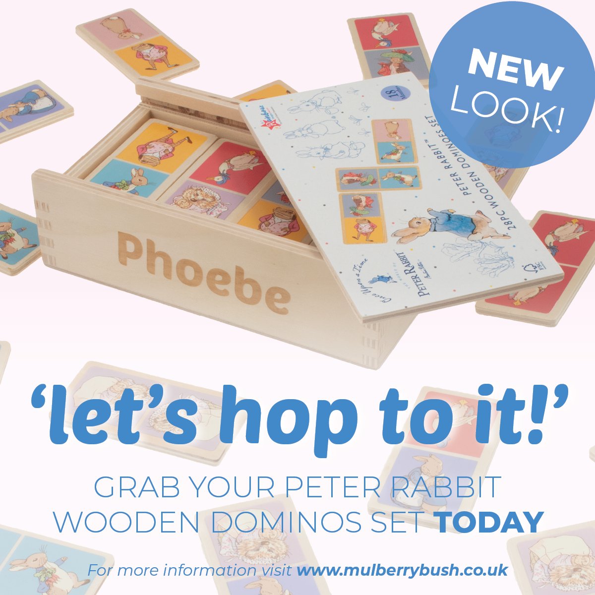 MulberryBushToy's tweet photo. Treat your loved ones to this beautiful Peter Rabbit themed dominos set, which can now be personalised! 

Do you love Peter Rabbit as much as we do? Comment down below.

https://t.co/EVKrR9ZpBG https://t.co/mQDpClWLDd