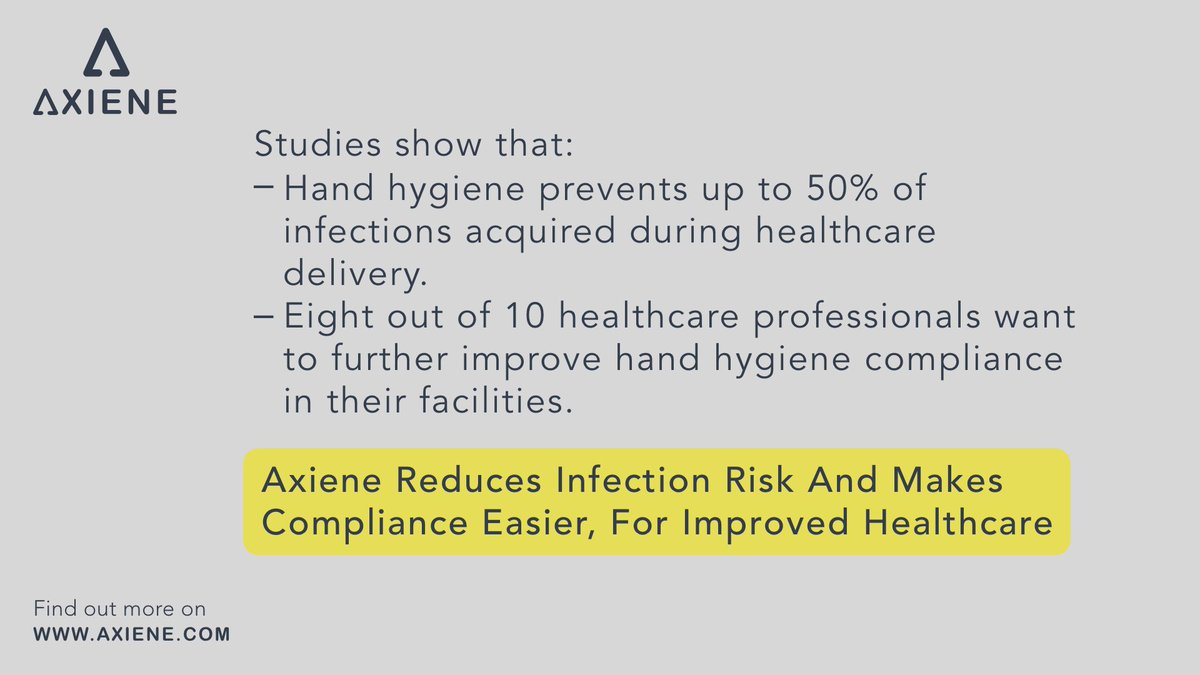 Axiene_Hygiene's tweet photo. Axiene reduces infection risk and makes compliance easier to improve healthcare. Find out more on https://t.co/1aKBUM3BNv

#hygienesolutions #hygieneproducts #hygienemanagement #hygienehandles #hygienecare #hygiene #cleantouch  #handhygiene https://t.co/NbmSWTqHIH