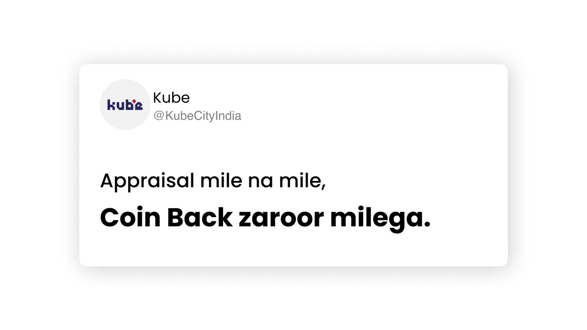 KubeCityIndia's tweet image. Is Post ko engagement mile na mile, COINBACK zarur mile...!!!
#coinback #kubecoin #kube #kubenoida