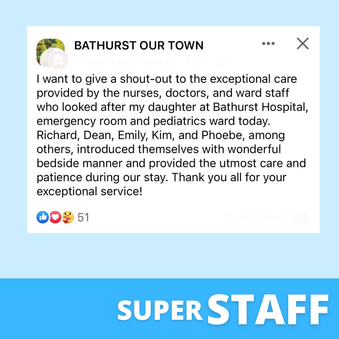 Look what we spotted! Shout out to the fabulous staff at #BathurstHealthService 
#TeamBathurst