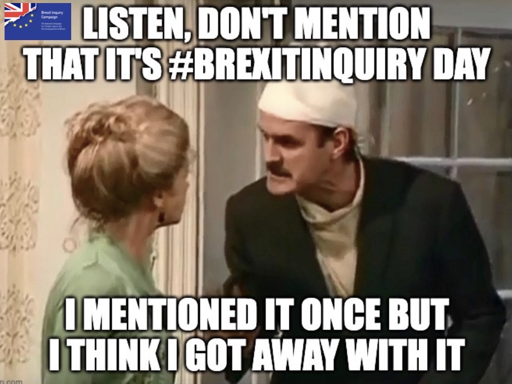 Let's shout it from the rooftops #BrexitInquiry because BBC News be like...