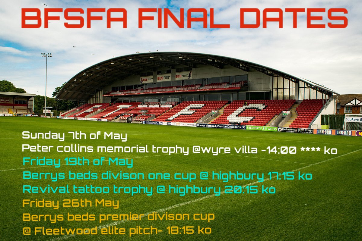 BFSFA (@bfsfa) on Twitter photo Congratulations to <a href="/InterHalfway/">Inter Halfway FC</a> and fleetwood fc who have made it to the final of the revival tattoo trophy on the 19th of May at Highbury. Well done fellas👍 Congratulations to <a href="/InterHalfway/">Inter Halfway FC</a> and fleetwood fc who have made it to the final of the revival tattoo trophy on the 19th of May at Highbury. Well done fellas👍