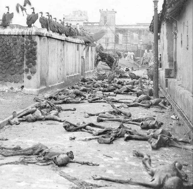 The British starved to death 4 million Indians (loyal colonial subjects) in 1943 in #Bengal as they diverted all the food to the allies during World War2.

Churchill, who knowingly caused the famine told the Secretary of State for India, Leopold Amery: "I hate Indians. They are a
