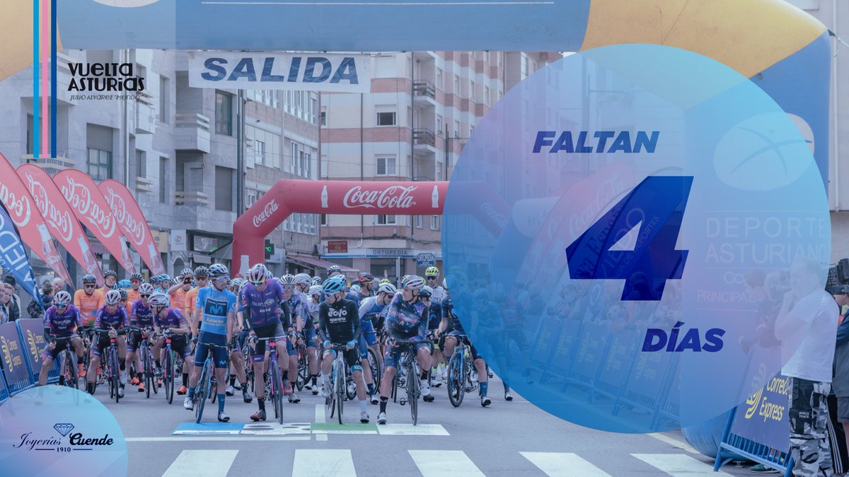 🚲Solo faltan 4 días para la #lavueltina 🚵‍♂️ ¿Hay ganas de rodar? 

#VueltaAsturias #CiclismoAsturiano