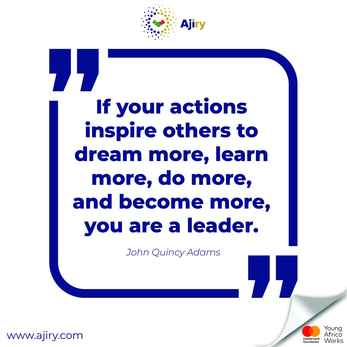 AjiryKenya's tweet photo. Let's all be leaders and inspire each other to reach our highest potential! We have the power to create change and dream big. Let's make a difference and push ourselves to learn more, do more, and become the best versions of ourselves.

#AjiryKe #JoinAjiry #Leadership https://t.co/6MxZv5PPkv