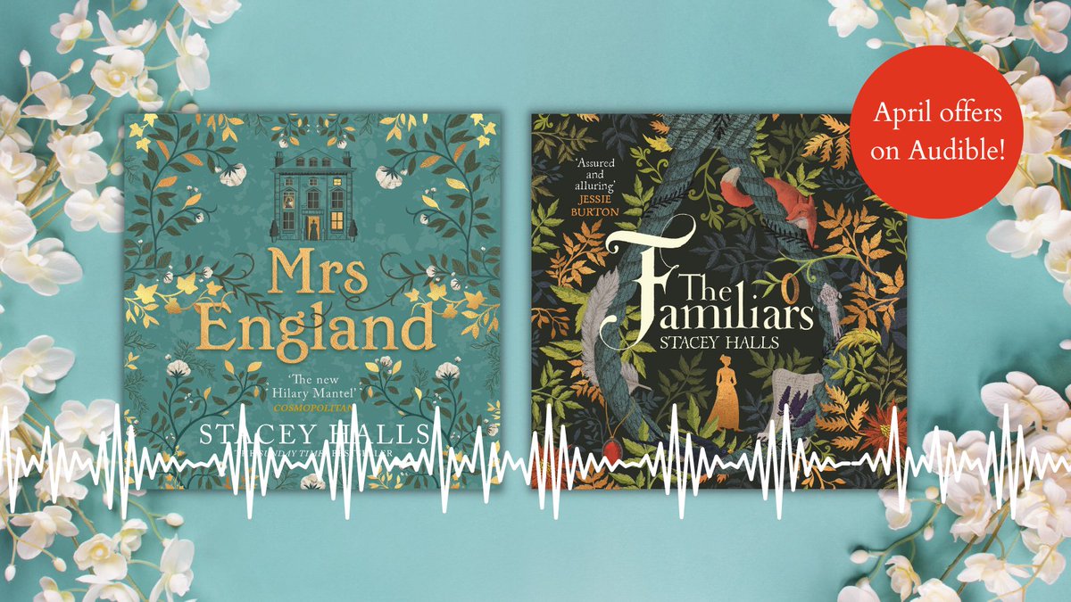 This week you can bag #MrsEngland and #TheFamiliars for the price of one on Audible! Get your headphones out and dive into these two spectacular novels from @stacey_halls ✨ MRS ENGLAND: loom.ly/3E95cA4 THE FAMILIARS: loom.ly/7ADA3b8