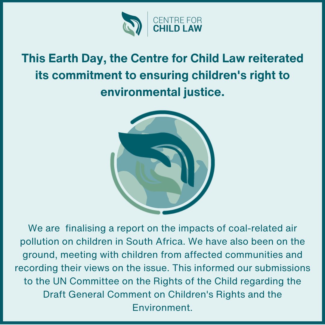 CCL hopes that a moment of reflection was had by all this Earth Day, 22 April 2023. The impacts of pollution and climate change are real! Children are the worst affected.🚩

How do you enact children's right to environmental justice in your community?🌍🐳🍃
#EarthDay #CancelCoal