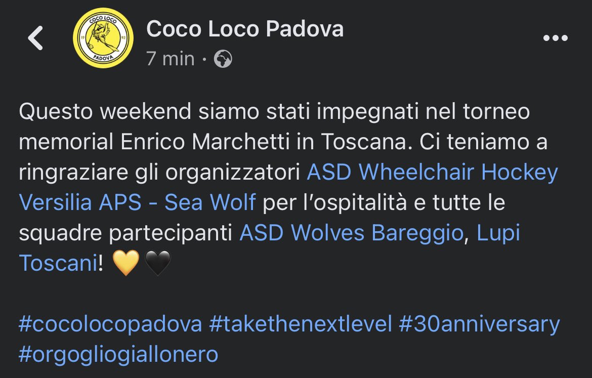Coco_Loco_PD's tweet photo. #cocolocopadova #torneo https://t.co/ovIhydnX5h