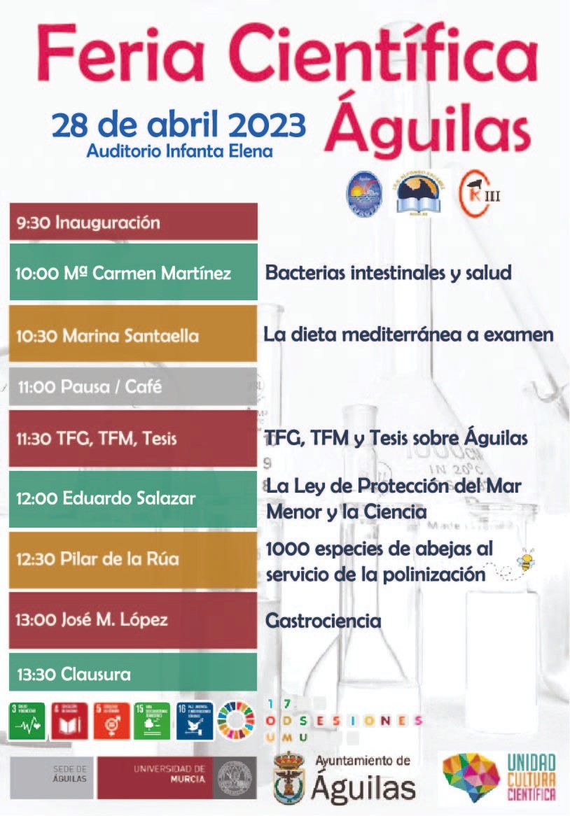 avBioUMU's tweet photo. Este viernes estaremos presentes en la Feria Científica organizada por el @AYUNTAGUILAS y la @sedesumu  de la @UMU en el municipio, junto a @UMUdivulga , donde nuestra compañera @Delarua_pilar hablará sobre las abejas y su polinización https://t.co/QxdQcW7M1F