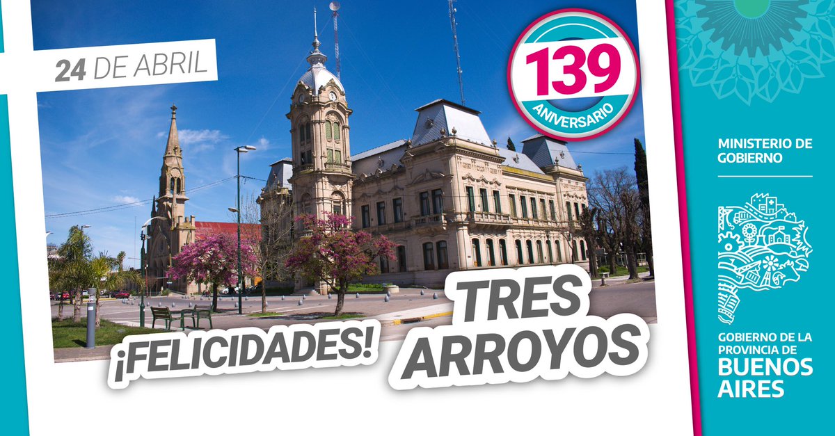 ¡Feliz Aniversario #TresArroyos! 🎉