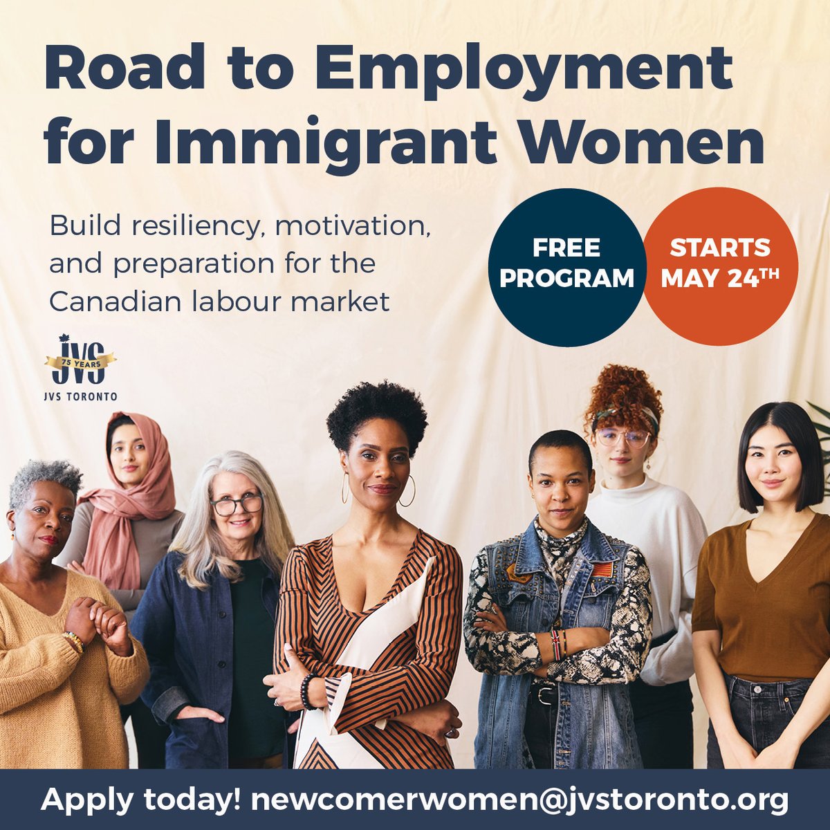 JVSToronto's tweet photo. #ImmigratingtoCanada is challenging for women who often put aside their careers to tend to their families. Our new #Employment Program offers 6 weeks of support to prepare you for the Canadian labour market. Contact newcomerwomen@jvstoronto.org #immigrant women #newcomer #GTAjobs https://t.co/KxwYNZQy50