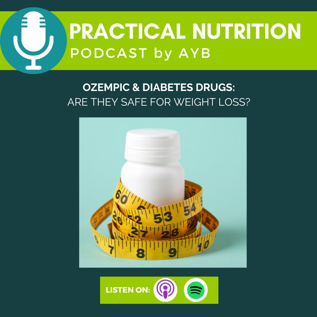 Listen to our newest episode of Practical Nutrition Podcast where we discuss the use of Ozempic and other diabetes drugs for weight loss: spotifyanchor-web.app.link/e/M0B809Obgzb