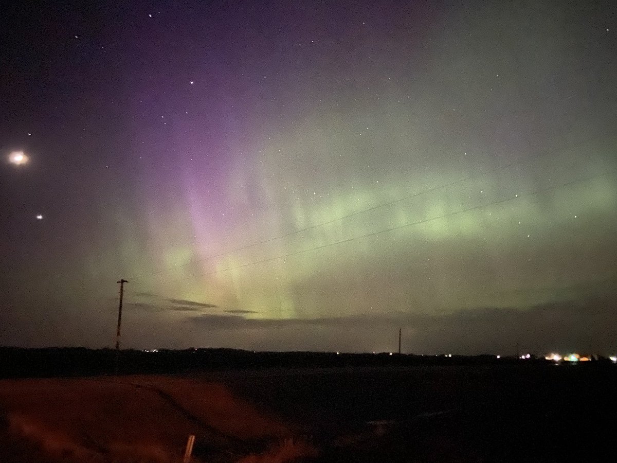 Got a great view of the #NorthernLights last night from SW Minnesota