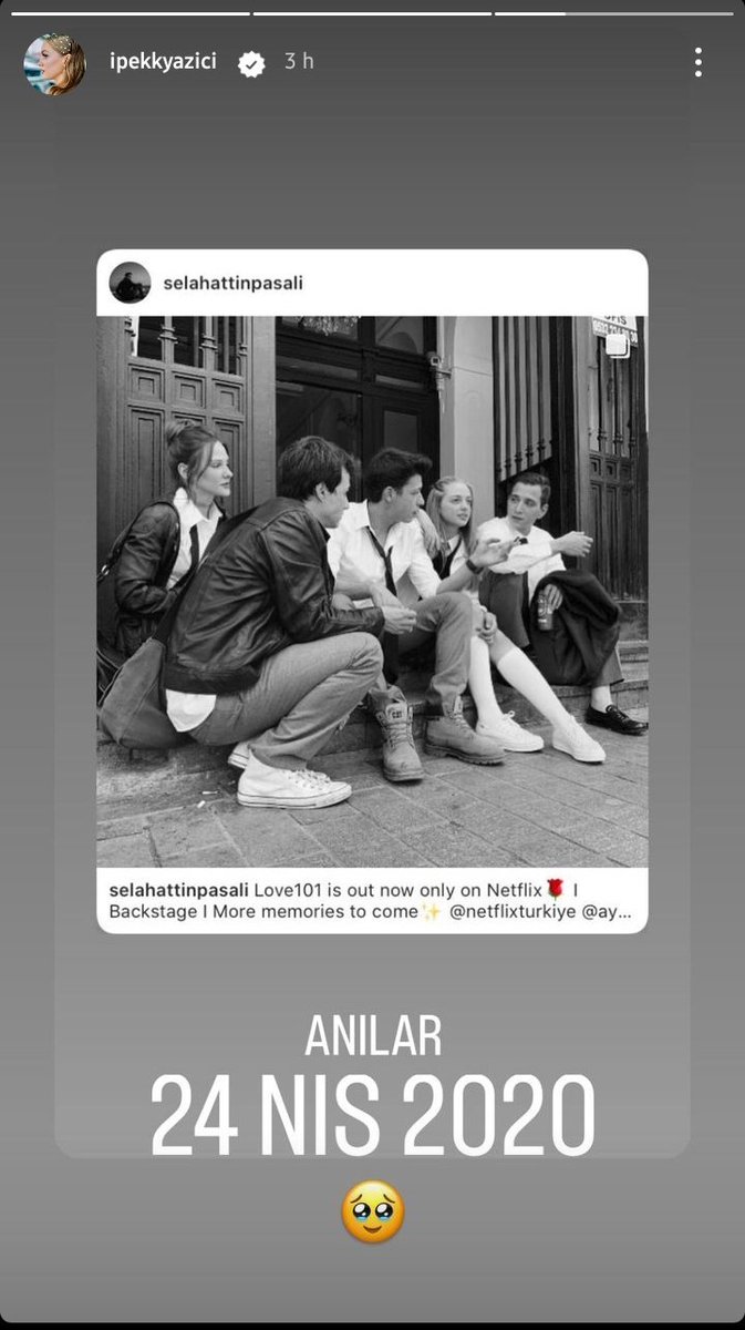love101fans's tweet photo. Ipek recordando la fecha en que se estrenó Aşk 101 ♥️

#İpekFilizYazici #Aşk101 #Amor101 #Love101 https://t.co/LxAod6S0iH