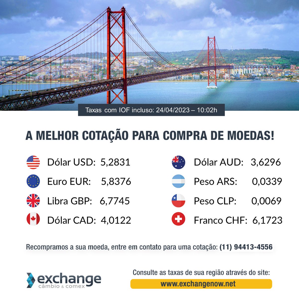 NowExchange's tweet photo. Realize a compra de moedas estrangeiras para sua viagem internacional pela melhor cotação do mercado. Realize suas operações de câmbio pela melhor cotação do mercado: https://t.co/cba0yQus8c
#dolar #dolarhoje #cambioturismo #moedasestrangeiras https://t.co/tYNBjVwopu