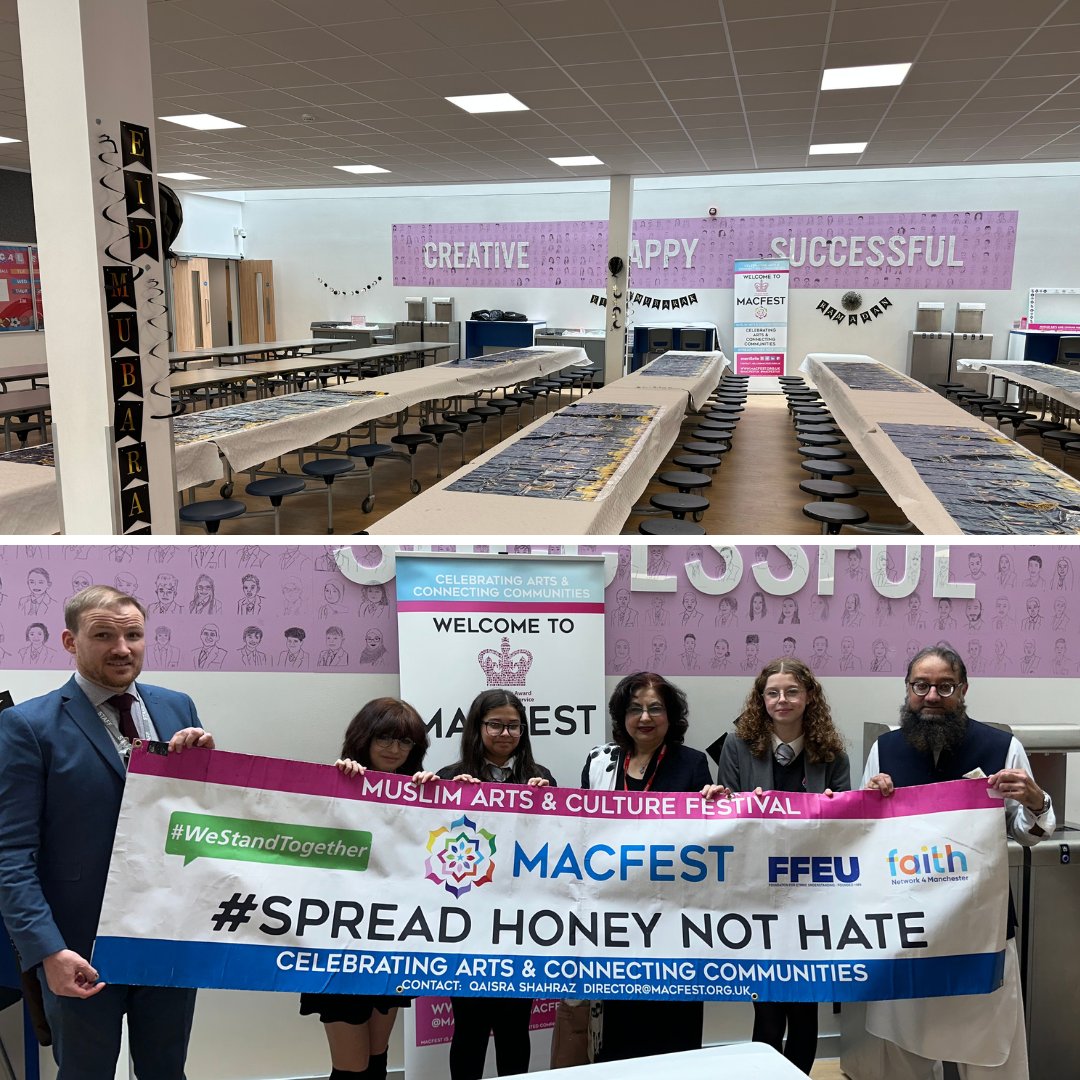 Students enjoyed an afternoon of celebrations, decorations and FOOD to celebrate Eid with help from @MACFESTUK #eidmubarak #eid #westandtogether #spreadhoneynothate