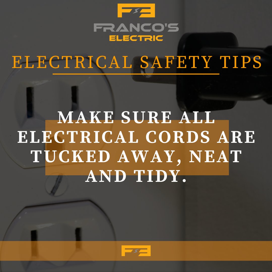 Keeping your electrical cord neat and tidy this will limit the risk of tripping and/or the cords being crushed by foot traffic.  #networking #work #success #tips #smallbusiness #letswork