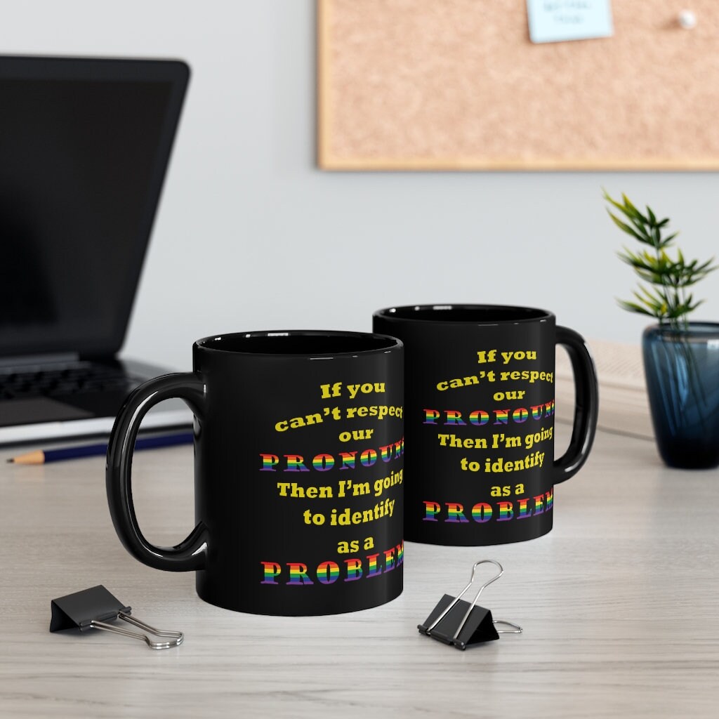 #CeramicCoffeeMug #TeaCup1115Ounce Respect our Pronoun Ceramic Coffee Mug, 11-15 oz Tea Cup, Funny Weird Cute Non Binary Queer Gay Pride Rainbow Gift for They/Them
$10.00
Get here etsy.com/listing/104640…