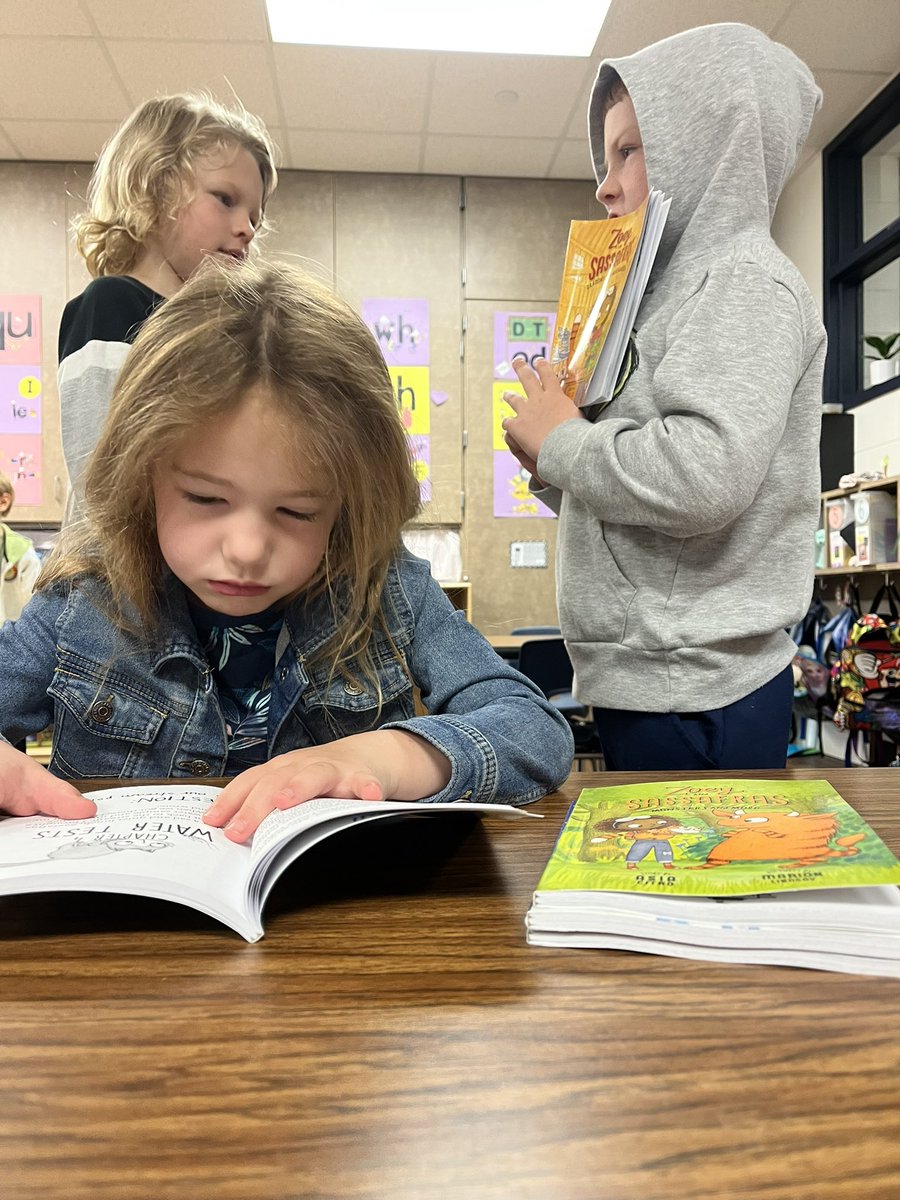 I was casting around for a chapter book to read with my kinders. I found a series called Zoey and Sassafras by Asia Citro. We didn’t have the books in the library so <a href="/MissAndrew_FCE/">Kimberly Andrew</a> told me about Sora. We’re now on our third book. Mr. C likes them, too ❤️