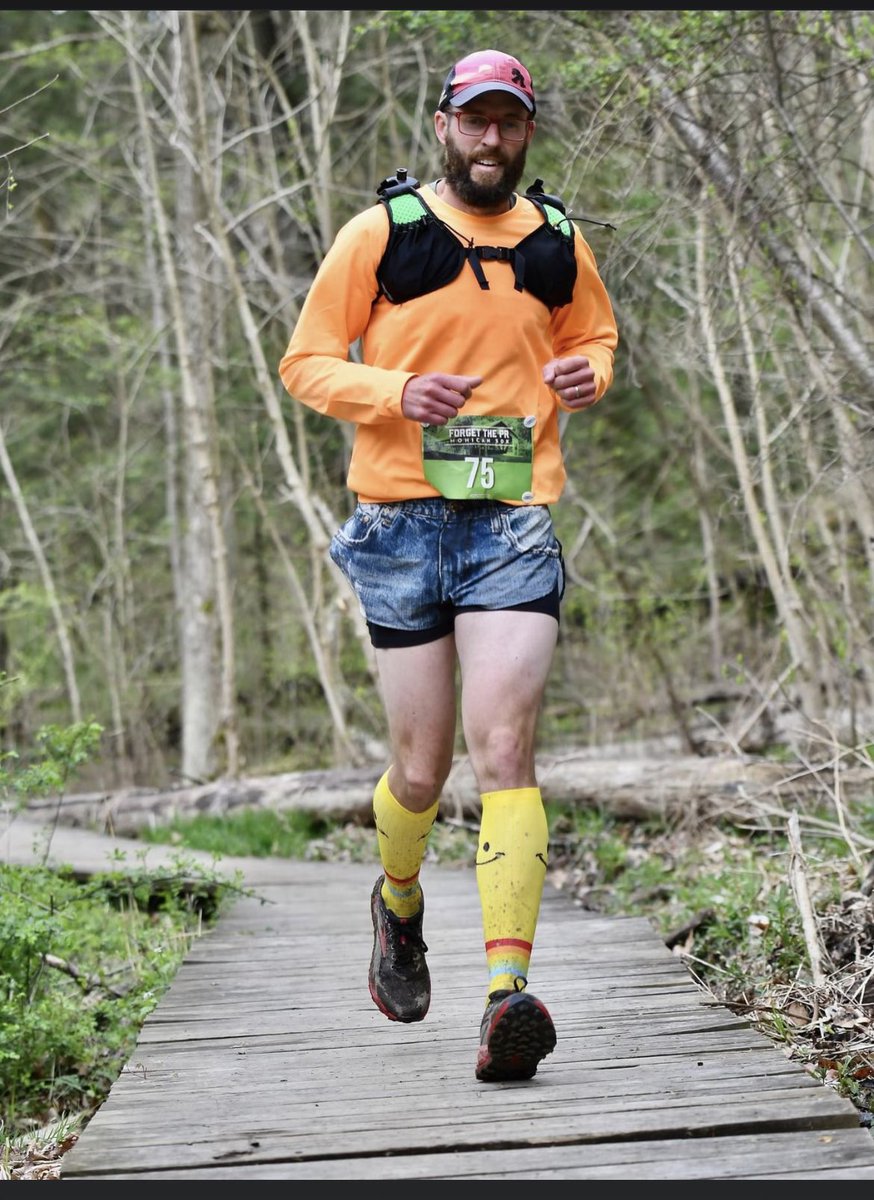 ThadStillRuns's tweet photo. Been away, but still racing. Ran Forget the PR 50k in 6:30:41. Felt great considering my longest training run was 25k trail race in March. Was told I won best dressed in🙂@PROCompression, #BestDamnShirt @wegryndathletic &amp; jorts. @BDawgrunsolo volunteering was a pick-me-up. #FTPR https://t.co/8pntKshjOx