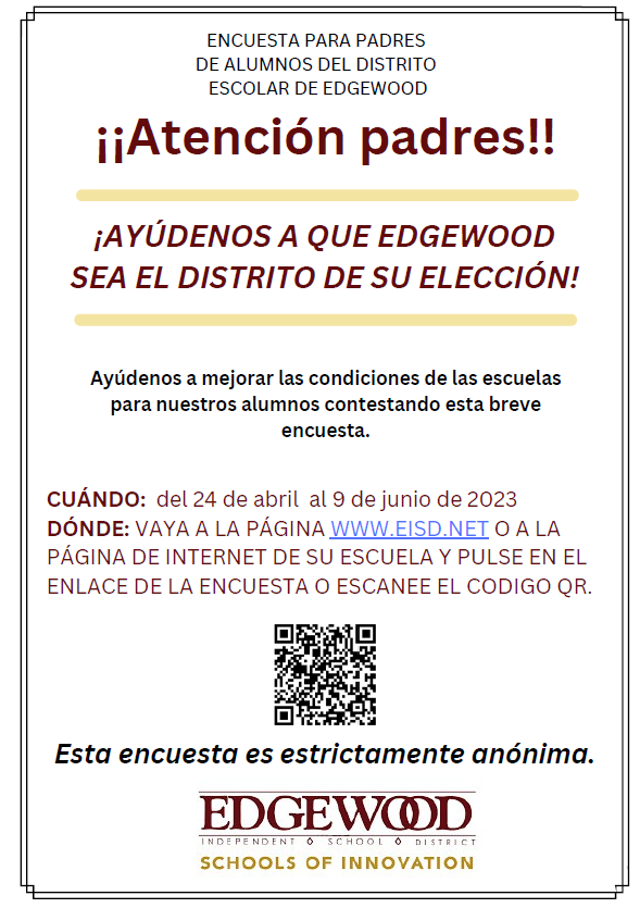 Edgewood ISD Innovation (@innovate_eisd) on Twitter photo Help us make <a href="/EISDofSA/">Edgewood ISD</a> YOUR District of Choice! Please take a few minutes to complete this short survey. Thank you, your input is very valuable to us!
#ComeDreamWithUs Help us make <a href="/EISDofSA/">Edgewood ISD</a> YOUR District of Choice! Please take a few minutes to complete this short survey. Thank you, your input is very valuable to us!
#ComeDreamWithUs