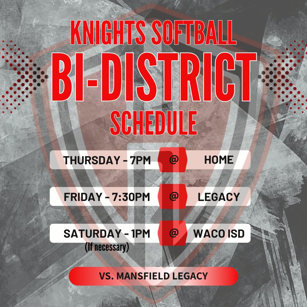 hh_knightsSB's tweet photo. Playoff bound! Here’s the schedule for the first round of playoffs. Pack the stands Thursday night at home as we #BeatLegacy! #RAFN #Team23 https://t.co/UXUJVxwAup