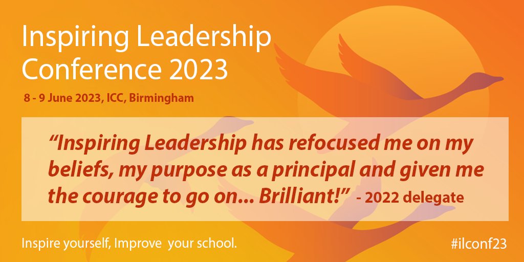 One week to go until #ilconf23 - who's excited? 😃

#cpd #leadershipdevelopment #schoolleaders