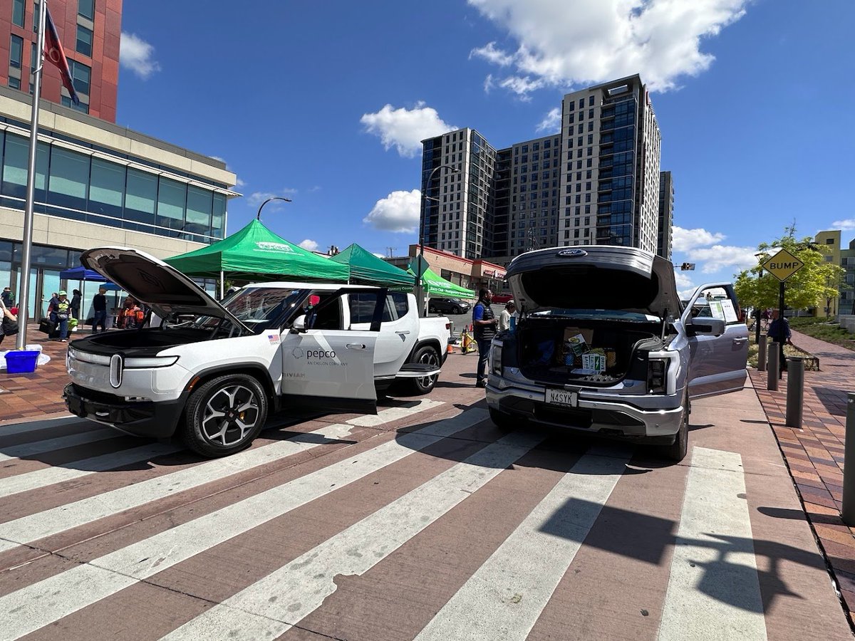 @PepcoConnect brought this @Rivian to the #MCGreenfest at the @MyGreenMC in Wheaton, Maryland.